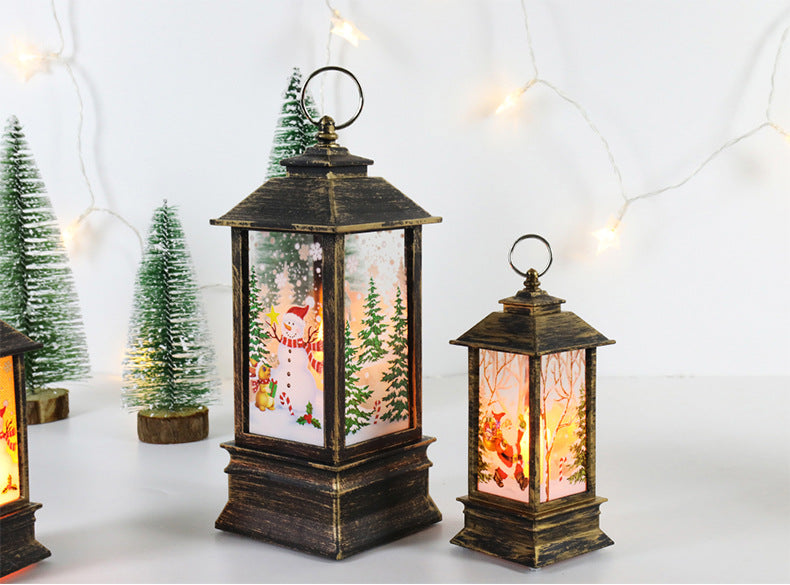 Christmas Snowman Wind Lamp – Small Night Light for Table Decor