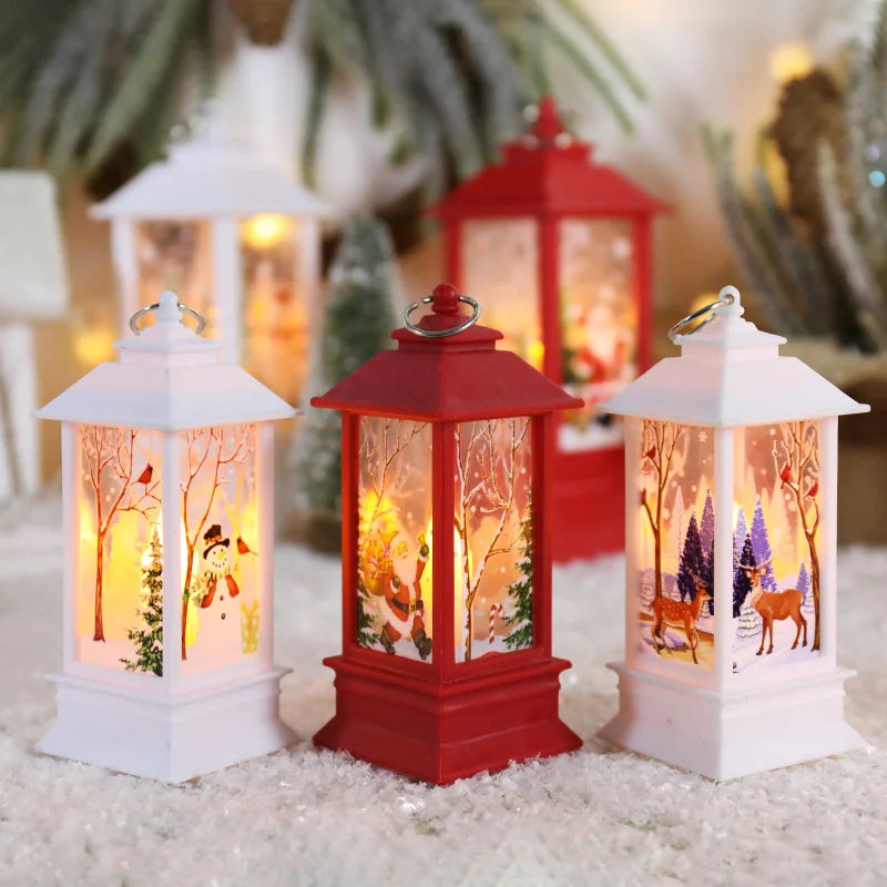 Christmas Snowman Wind Lamp – Small Night Light for Table Decor