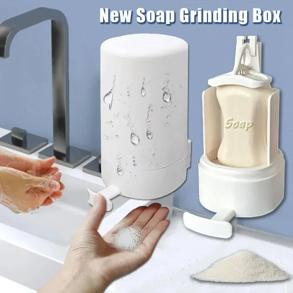 Stylish and Practical: Wall-Mounted Adjustable Soap Holder and Powder Grinder