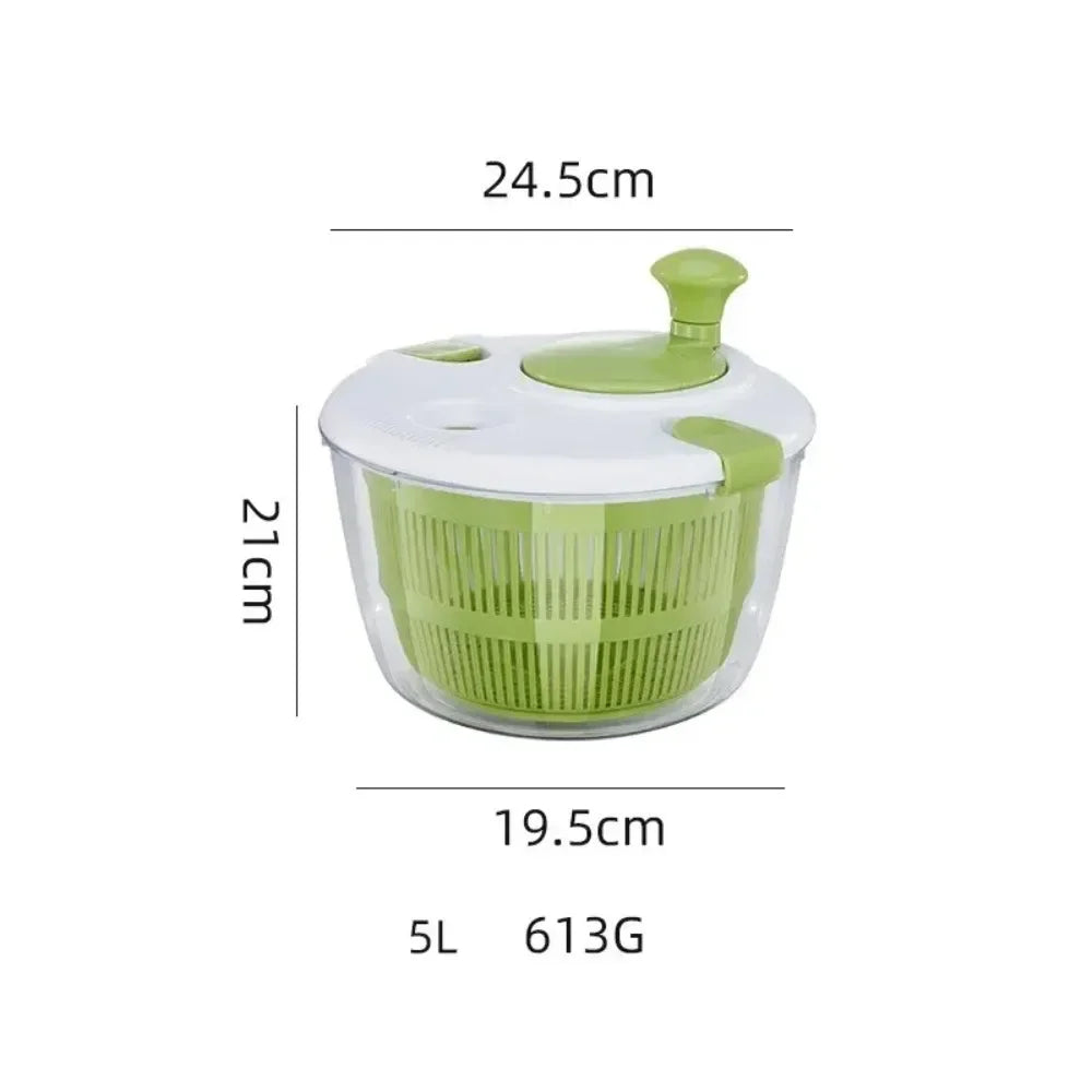 Salad Spinner & Vegetable Dryer – Hand Crank Food Dehydrator Basket