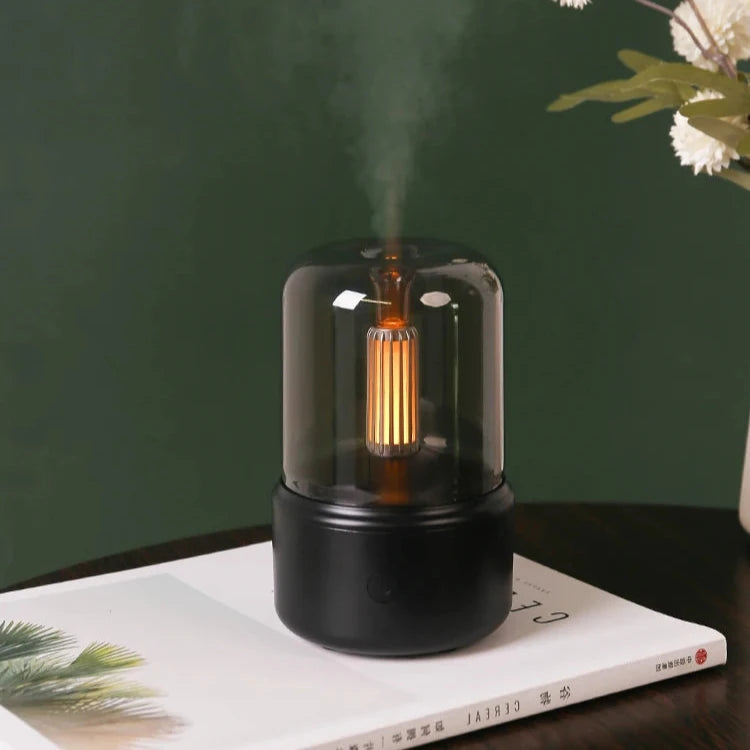 KINSCOTER Portable Mini Aroma Diffuser – USB Humidifier & Night Light