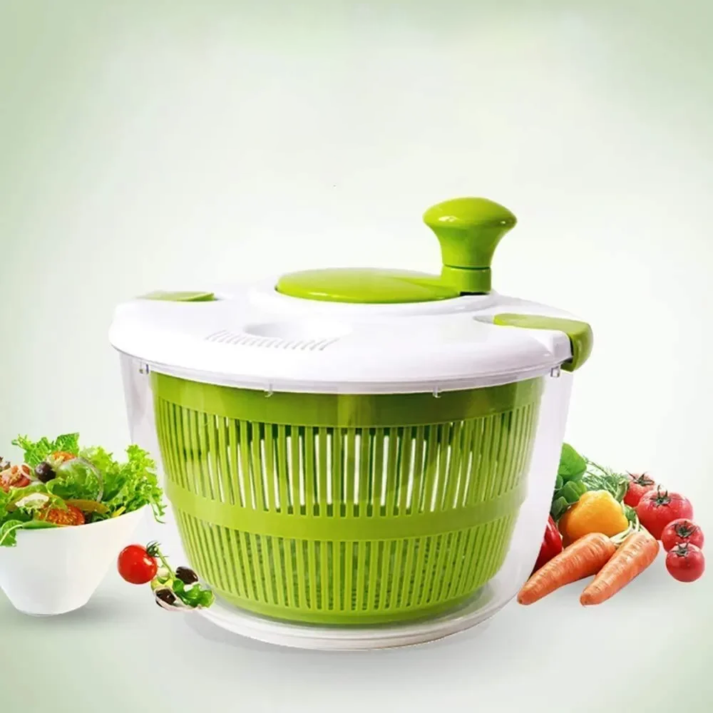 Salad Spinner & Vegetable Dryer – Hand Crank Food Dehydrator Basket