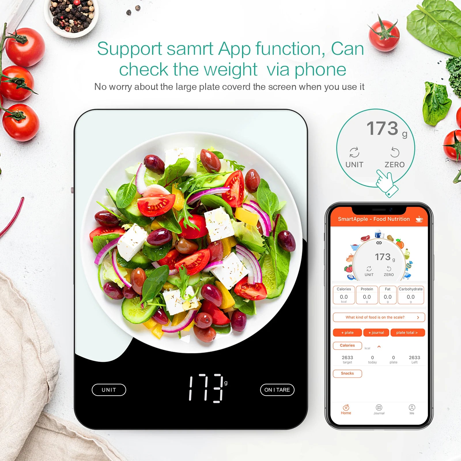 Digital Food Scale – 10kg Smart Kitchen Scale with Nutrition Calculator