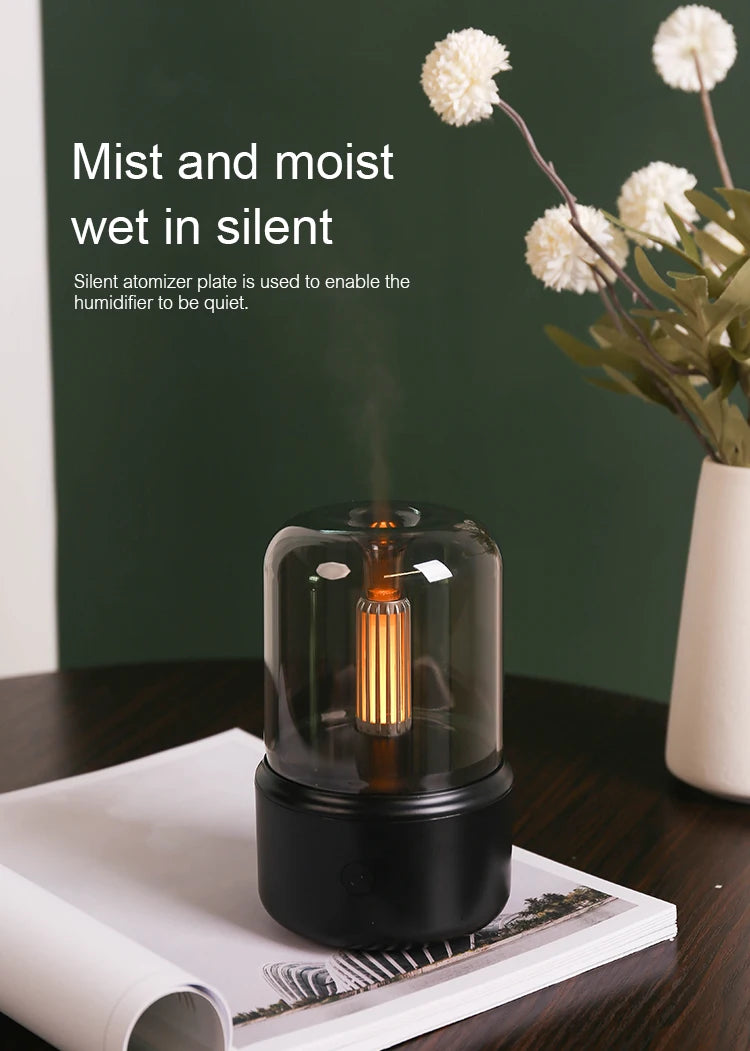 KINSCOTER Portable Mini Aroma Diffuser – USB Humidifier & Night Light