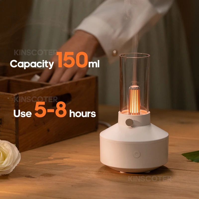 KINSCOTER Portable Mini Aroma Diffuser – USB Humidifier & Night Light