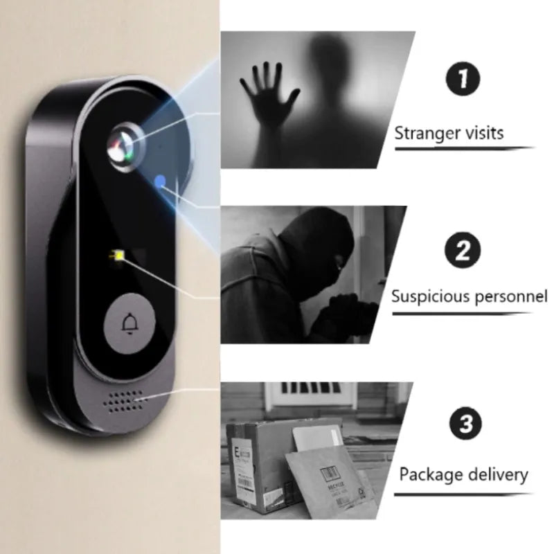 Tuya WiFi Smart Doorbell – HD Video, Night Vision, Waterproof