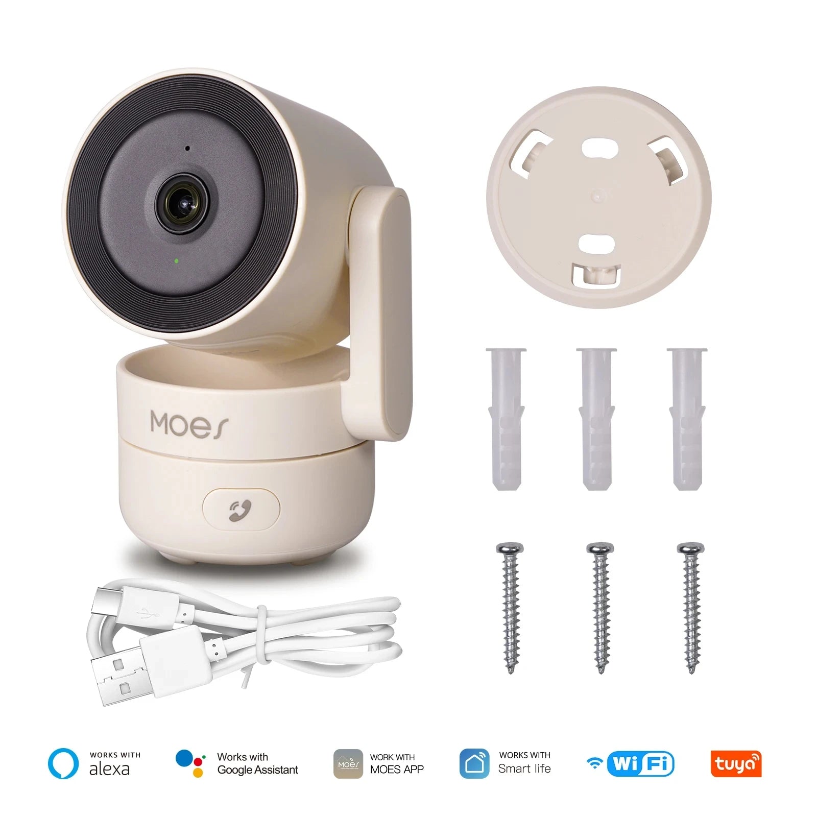 MOES Tuya WiFi Smart Security Camera – 4MP HD, Pan/Tilt, Night Vision