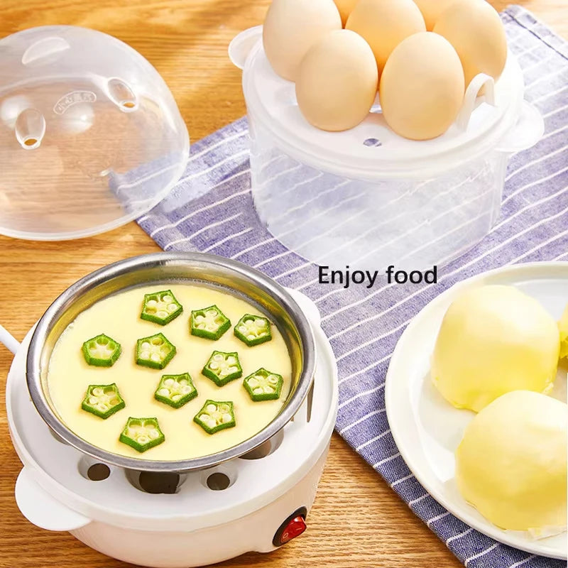 Multifunction Electric Egg Cooker & Steamer – Double Layer Breakfast Appliance