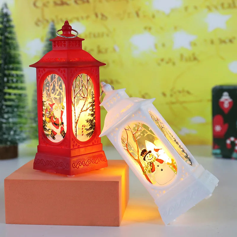 Christmas Snowman Wind Lamp – Small Night Light for Table Decor