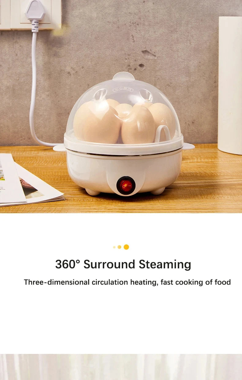 Multifunction Electric Egg Cooker & Steamer – Double Layer Breakfast Appliance