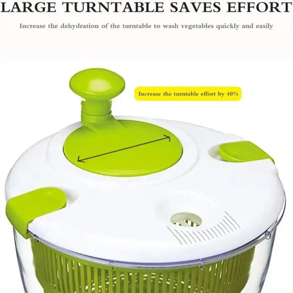 Salad Spinner & Vegetable Dryer – Hand Crank Food Dehydrator Basket