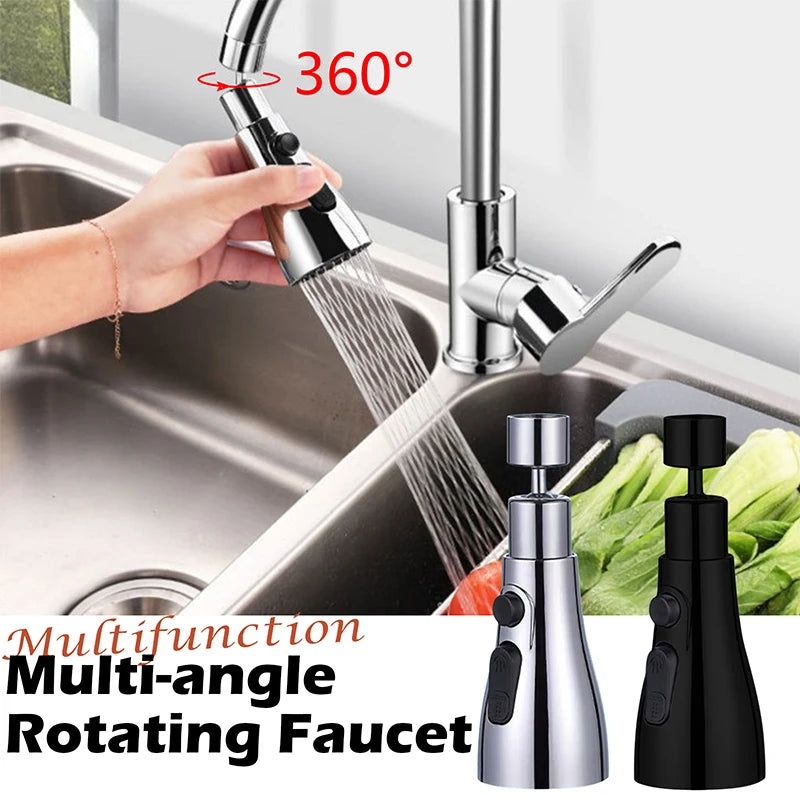 360° Rotating Kitchen Faucet Extender with Splash Filter