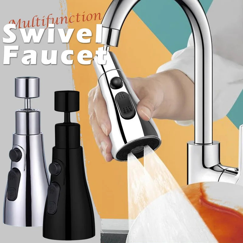 360° Rotating Kitchen Faucet Extender with Splash Filter