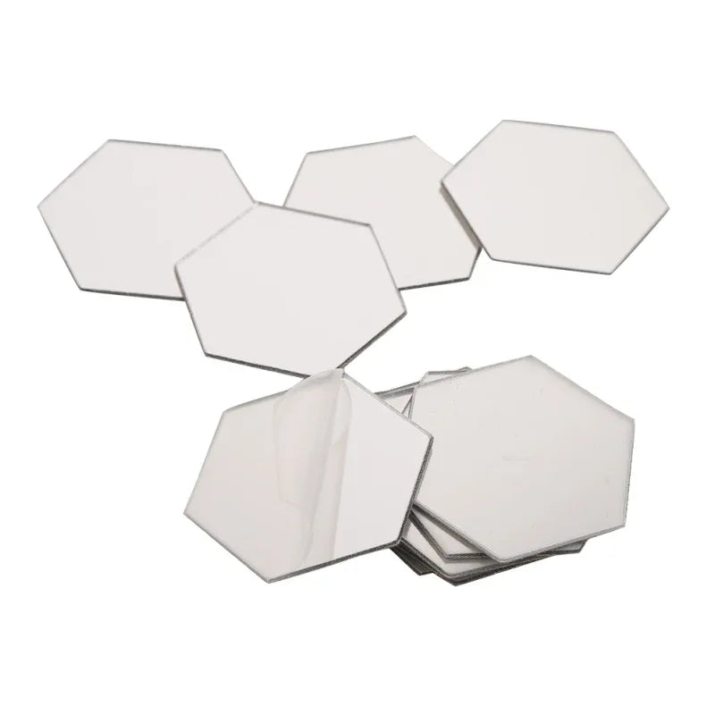 12PCs 3D acrylic mirror wall sticker home decor hexagon DIY decorations