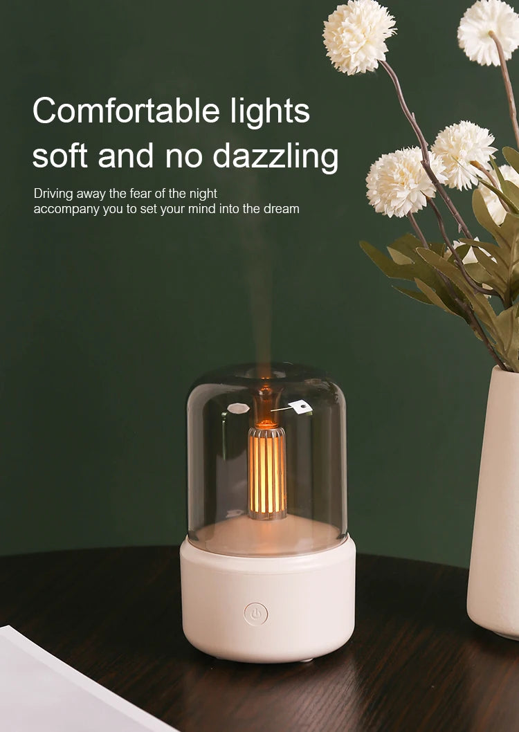 KINSCOTER Portable Mini Aroma Diffuser – USB Humidifier & Night Light