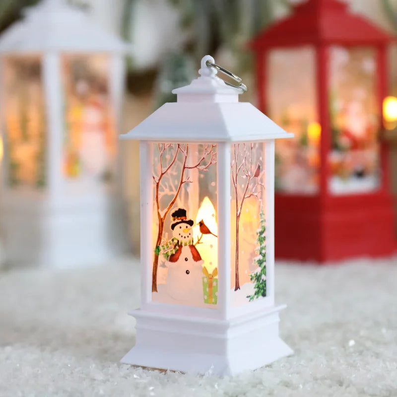 Christmas Snowman Wind Lamp – Small Night Light for Table Decor