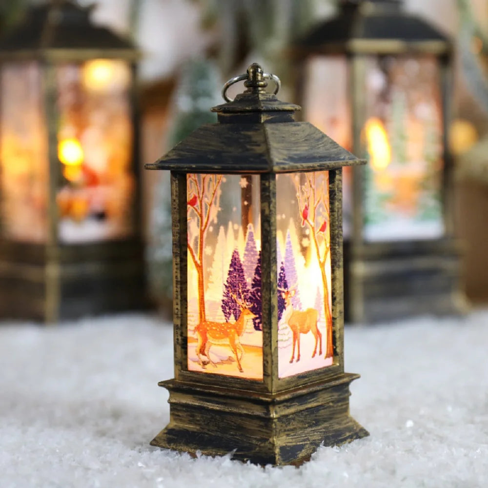 Christmas Snowman Wind Lamp – Small Night Light for Table Decor