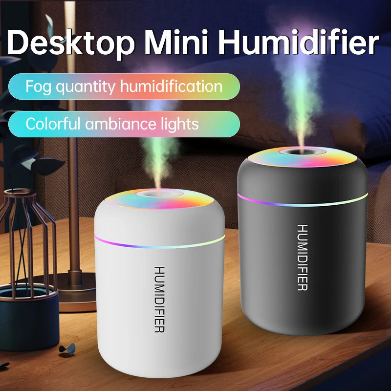 180ML Mini USB Air Humidifier – Aroma Diffuser & Essential Oil Purifier