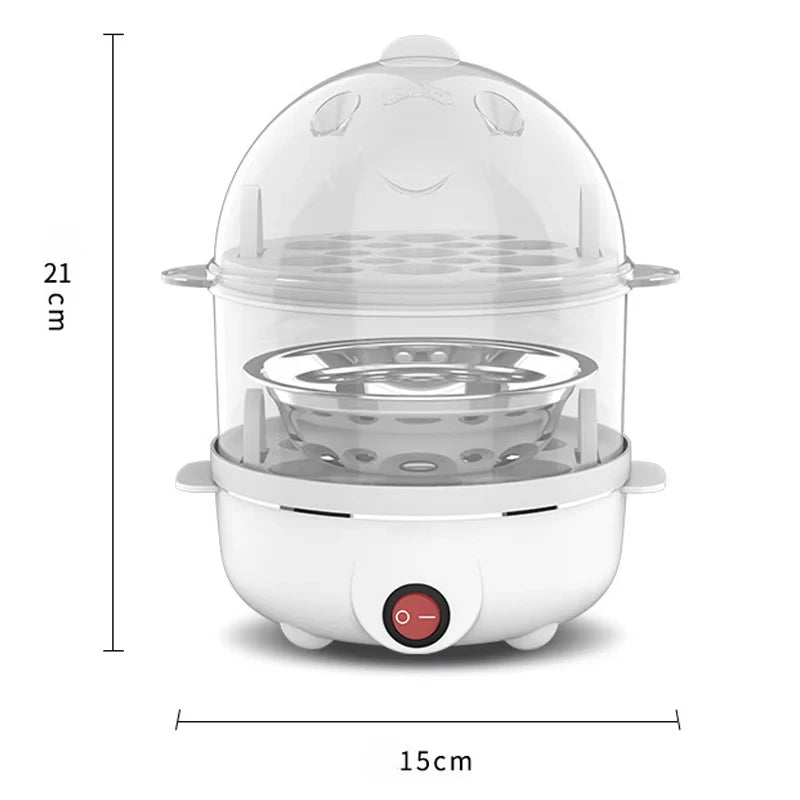 Multifunction Electric Egg Cooker & Steamer – Double Layer Breakfast Appliance