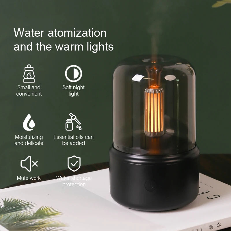 KINSCOTER Portable Mini Aroma Diffuser – USB Humidifier & Night Light