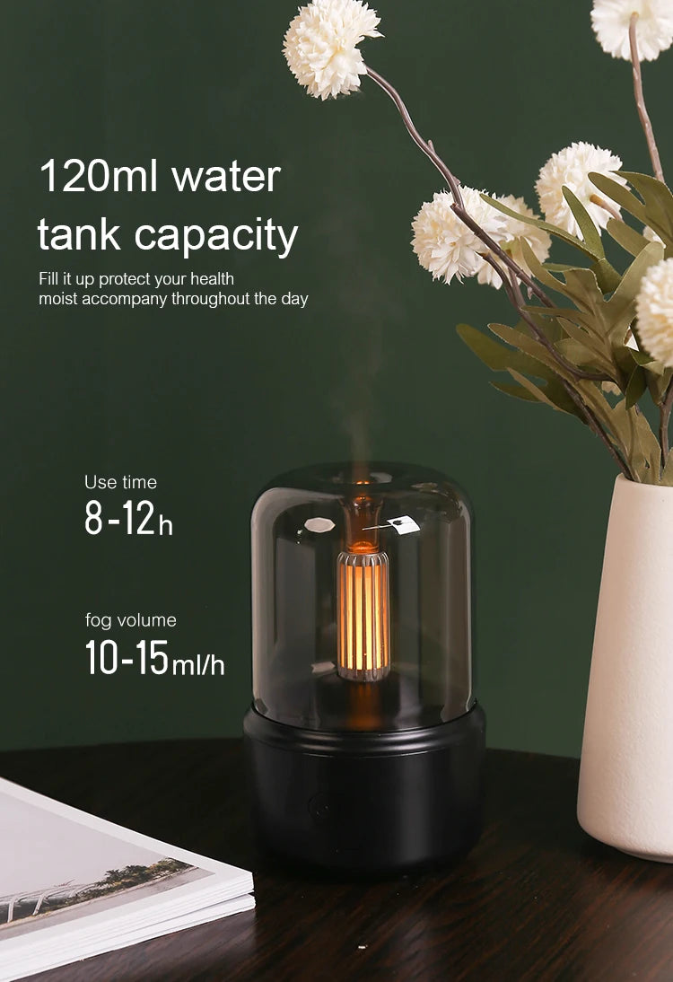 KINSCOTER Portable Mini Aroma Diffuser – USB Humidifier & Night Light